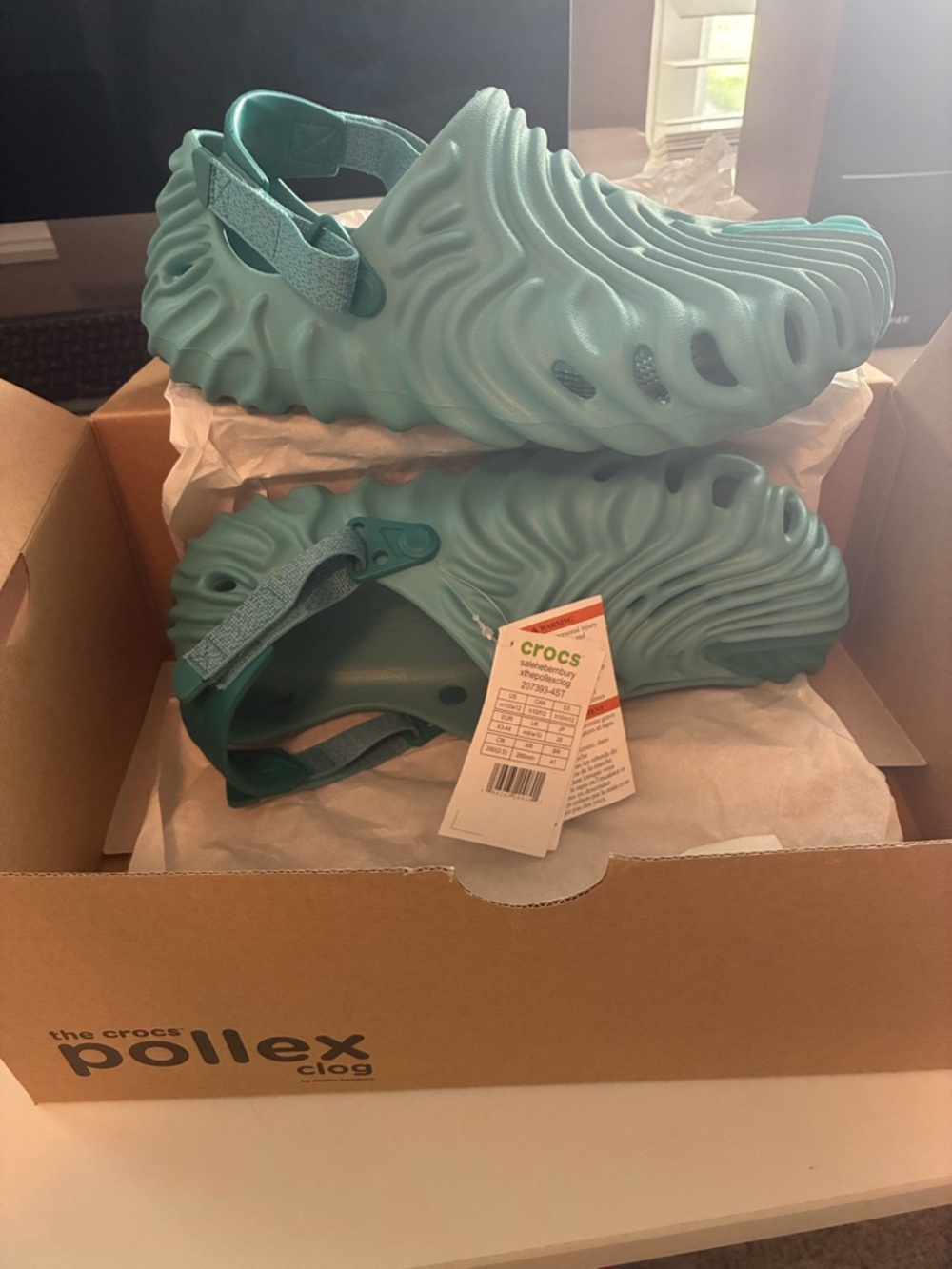 CROCS Pollex Clog in Teal Blue-Green